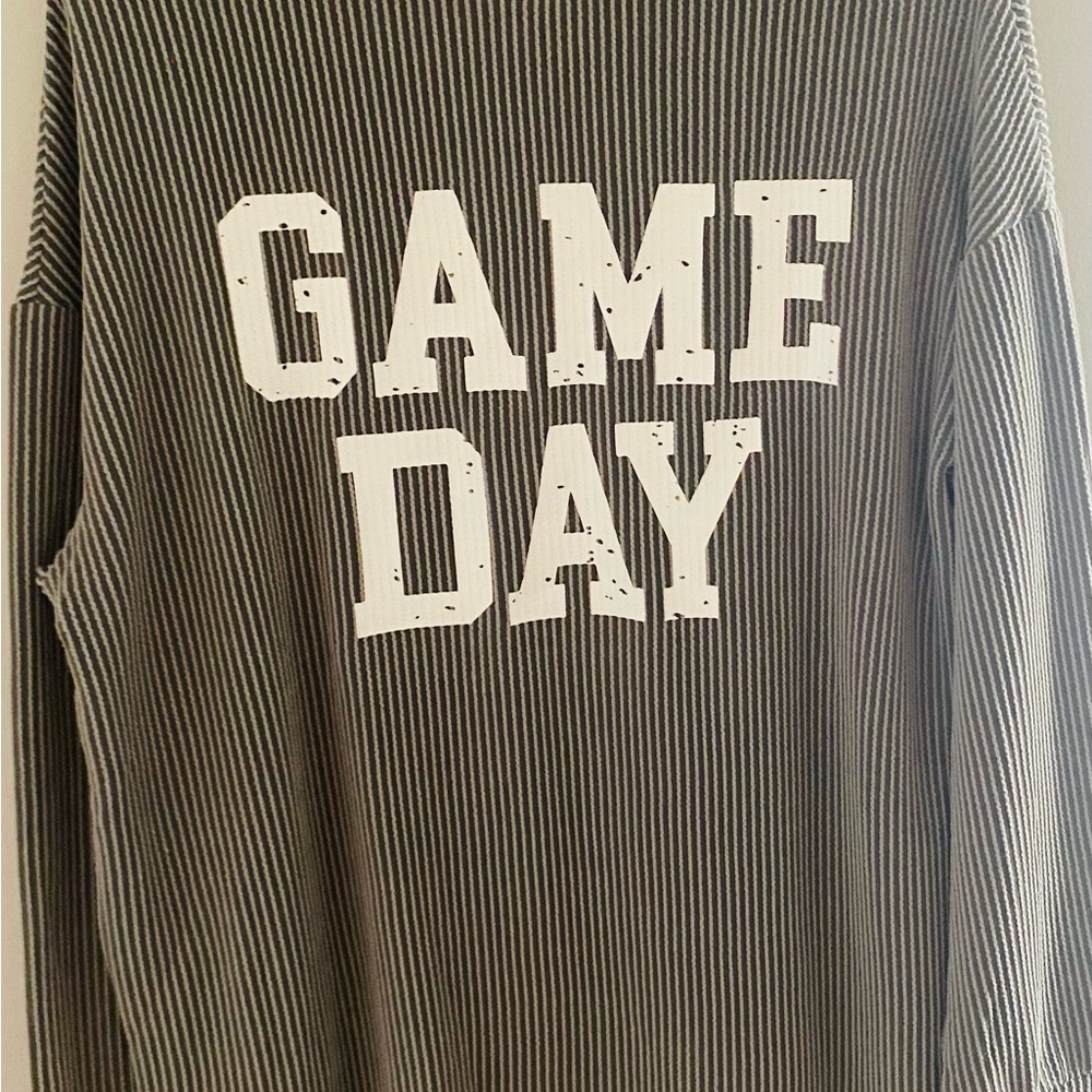 Striped Game Day Long Sleeve Shirt